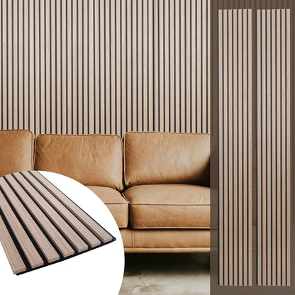 NeatiEase 2 PCS Wood Panels for Wall and Ceiling - 108 x 11 Inch Wood Slat Acoustic Panels - Modern Sound Absorbing Wall Panels for Interior Wall Decor for Home, Office, Studio